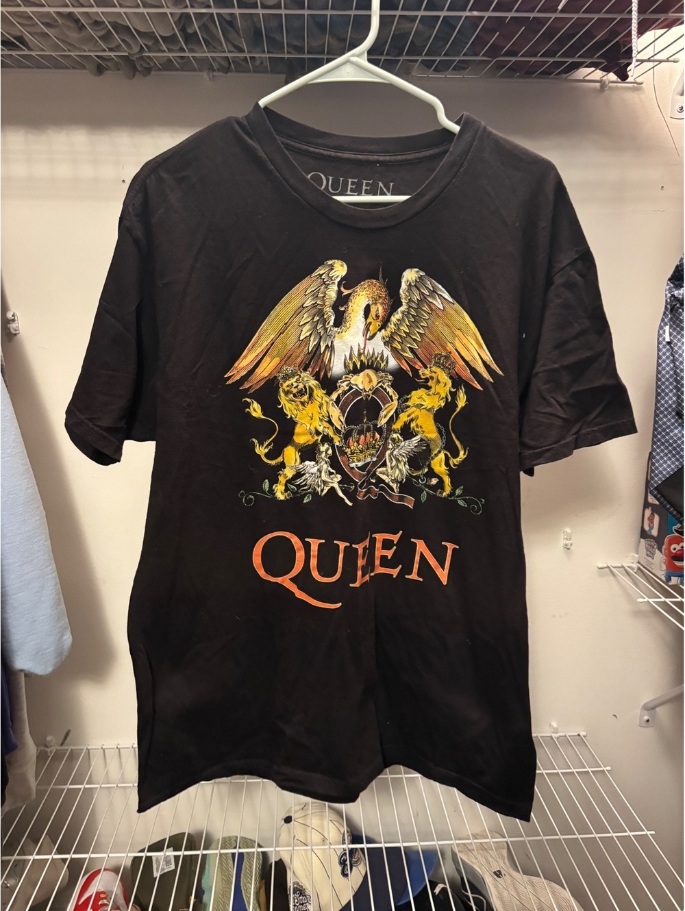 Queen Band Graphic T-Shirt Size Large Black Cotton Short-Sle